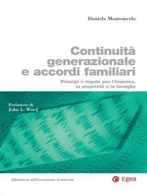cover image of Continuità generazionale e accordi familiari